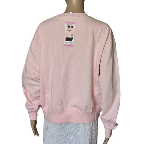 Wildfox Brunch Club Everyday Pink cotton Sweatshirt size S - Picture 4 of 8